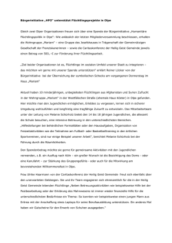 lesen - Bürgerinitiative Humanitäre Flüchtlingspolitik in Olpe