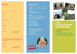Gro&szlig;er Freizeit-Leiter-Markt und Juleica Update