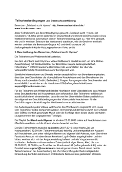 Teilnahmebedingungen