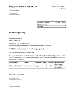 Dringliche Beschlussempfehlung