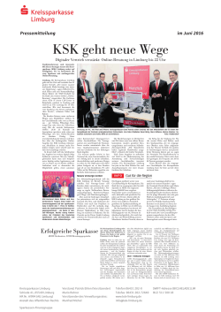 Page 1 Pressemitteilung im März 2015 Kreissparkasse Limburg