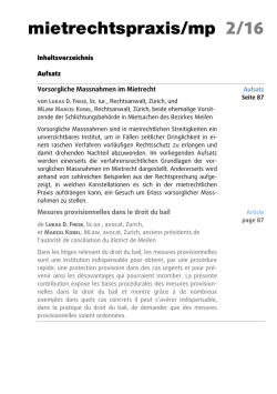 Inhaltsverzeichnis der aktuellen mp