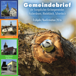 Gemeindebrief - Evangelische Kirchengemeinde Schornbach