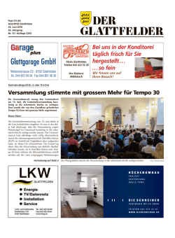 Glattgarage GmbH - Der Glattfelder