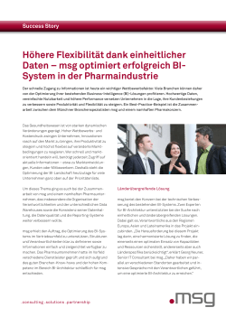 H&ouml;here Flexibilit&auml;t dank einheitlicher Daten
