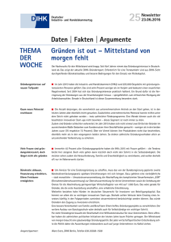 Gr&uuml;nden ist out &ndash; Mittelstand von morgen fehlt
