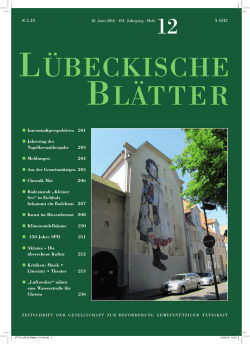 - Lübeckische Blätter