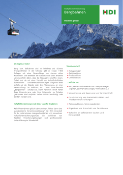 Bergbahnen - HDI Global SE