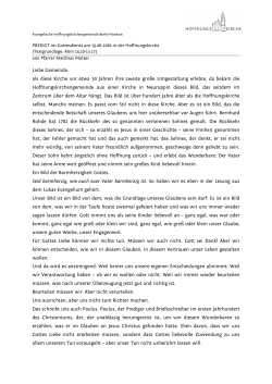 Predigt vom 19. Juni - Hoffnungskirche zu Pankow