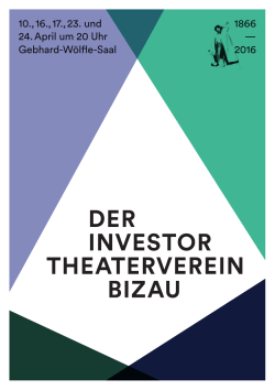 Programmheft - Theaterverein Bizau