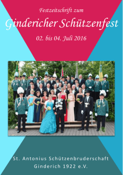 Festzeitschrift Sch&uuml;tzenfest 2016 Online-Edition
