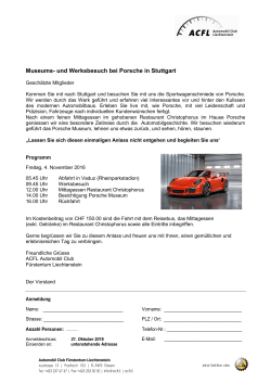 Museums- und Werksbesuch bei Porsche in Stuttgart