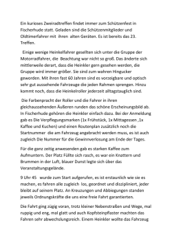 Ein kurioses Zweiradtreffen findet immer zum Sch&uuml;tzenfest in