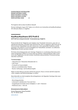 Kauffrau/Kaufmann EFZ Profil E