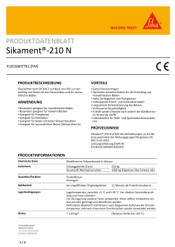 Sikament®-210 N - Sika Schweiz AG
