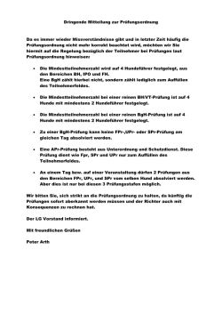 Dringende Mitteilung zur Pr&uuml;fungsordnung Da es immer
