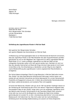 Brief von Henrik Blaich