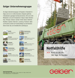 Notfallhilfe - Geiger Unternehmensgruppe