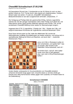 Chess960 Schnellschach 27.05.2106