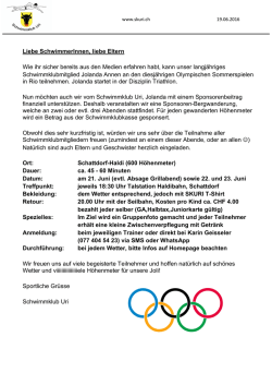 Infos zum Sponsorenlauf