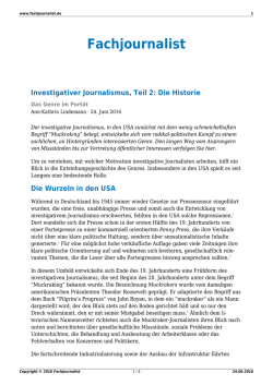 Investigativer Journalismus in Deutschland