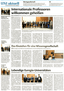 Internationale Professoren willkommen gehei&szlig;en