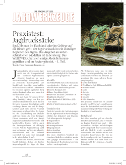 Jagdrucks&auml;cke, Teil 1