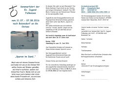 Flyer Sommerfahrt 2016 - Kirchenkreis Falkensee