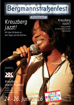 Kreuzberg jazzt! 24.-26. Juni 2016