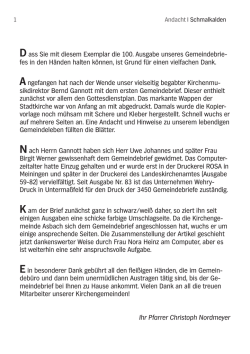 Innenteil100 - Evangelische Kirchengemeinde Schmalkalden