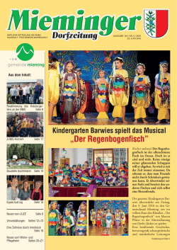 Dorfzeitung, Juni 2016 - B&uuml;rgermeister Zeitung