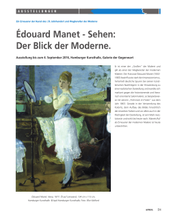 &Eacute;douard Manet - Sehen: Der Blick der Moderne.