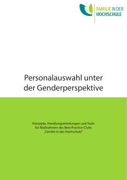 Personalauswahl unter der Genderperspektive
