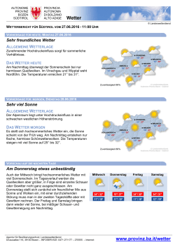 Wetter - Autonome Provinz Bozen