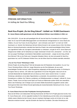 Du bis Ding Zokunf - Sauti Kuu Foundation