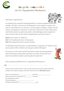 Jungscharsommerfest - EC-Jugendarbeit Pliezhausen