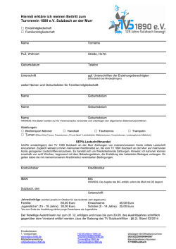 Hiermit erkl&auml;re ich meinen Beitritt zum Turnverein 1890 e.V.