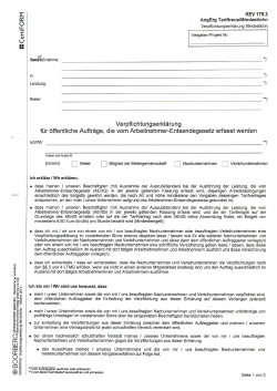 Merkblatt für die Verpflichtungserklärung zum Mindestentgelt (KEV