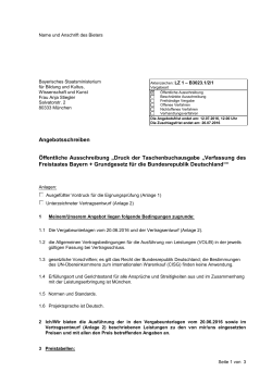 Angebotsschreiben (pdf | 143 KB) - Bayerisches Staatsministerium