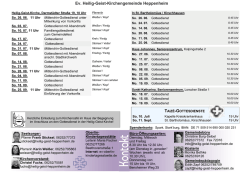 Gottesdiensttermine - Evangelische Heilig-Geist