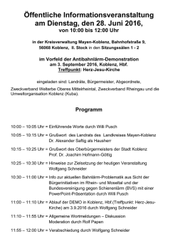 Info Veranstaltungen Bahnl&auml;rm 2016 - Oestrich