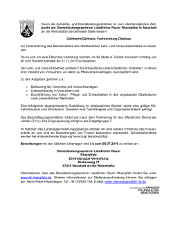 Durch die Aufsichts- und Dienstleistungsdirektion ist zum