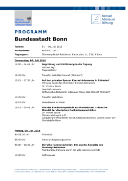 Programm  - Konrad-Adenauer