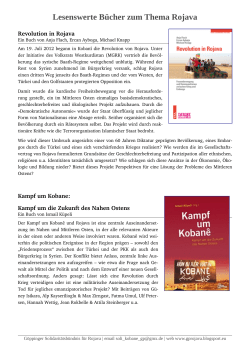 Buchempfehlungen - Göppinger Solidaritätsbündnis für Rojava