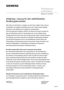 eHighway: L&ouml;sung f&uuml;r den elektrifizierten