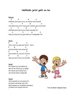 Hallihallo jetzt geht es los