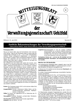KW 25-2016 - Verwaltungsgemeinschaft Uehlfeld