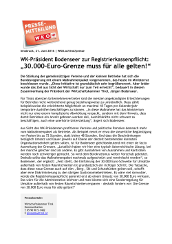 30.000-Euro-Grenze muss für alle gelten!