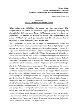 Brexit: Europa muss voranschreiten “Eine erfolgreiche