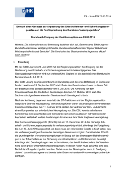Einigung und Bewertung